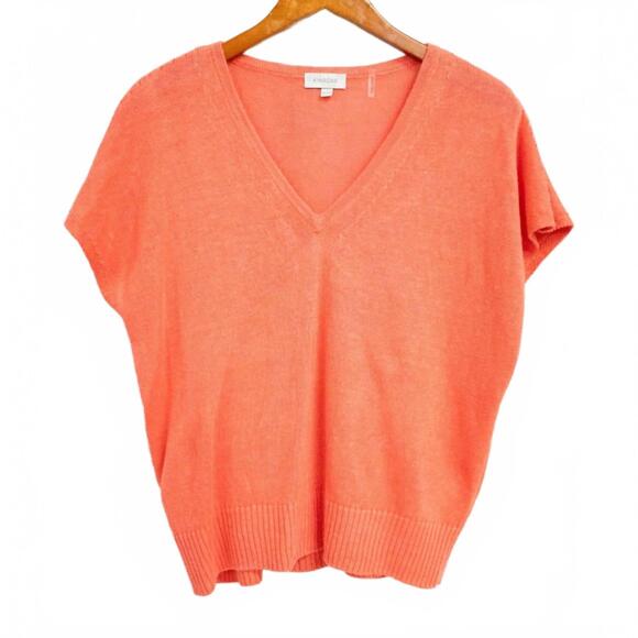 KINROSS Tops - NEW KINROSS women's cap sleeve vee top in coral